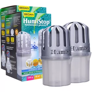 Osuszacz powietrza 2X Sedan Humistop Pochłaniacz Wilgoci Szary + 2X Wkład Do Pochłaniacza 280G - Domowe osuszacze powietrza - miniaturka - grafika 1