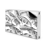 Dekoracje domu - Osłona magnes na grzejnik Czarne liście 100x60 cm, Bluedecor - miniaturka - grafika 1