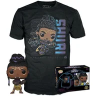 Figurki dla dzieci - SET FIGURA POP & TEE MARVEL BLACK PANTHER SHURY EXCLUSIVE - miniaturka - grafika 1