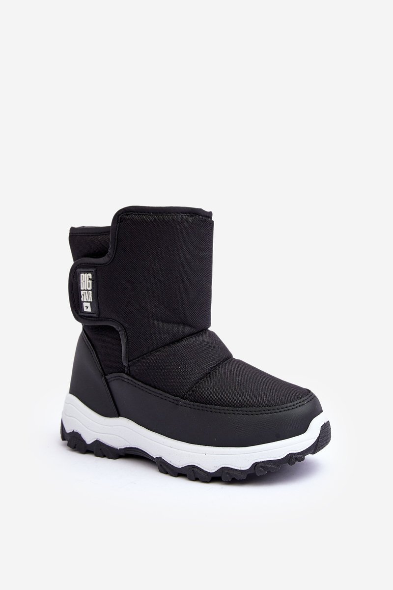 Śniegowce Ocieplane Na Rzep Dziecięce Czarne Big Star Mm374119-31