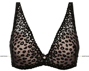 Melanie biustonosz push-up w cętki (kolor czarny, rozmiar 70E) - Biustonosze - miniaturka - grafika 6