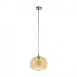 Eglo Dogato 39533 lampa wisząca zwis oprawa 1x60W E27 bursztynowa - Lampy sufitowe - miniaturka - grafika 1