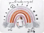 Inne akcesoria studyjne - Foto mata kocyk tło do zdjęć tęcza 80x100cm - miniaturka - grafika 1