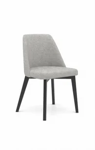 Flavio 1 krzesło tapicerowane szare nogi czarne - Krzesła - miniaturka - grafika 1