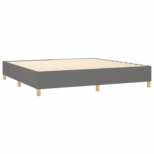 Lumarko Łóżko kontynentalne z materacem, ciemnoszara tkanina 200x200 cm - Łóżka - miniaturka - grafika 5