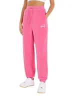 Spodnie damskie - Tommy Hilfiger Damskie Spodnie Dresowe Polarowe Tjw Signature Fleece Sweatpant Różowe Dw0Dw14435 To5 S - miniaturka - grafika 1