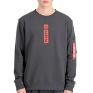 Bluzy sportowe męskie - Bluza Alpha Industries RP 146305684 - szara - miniaturka - grafika 1