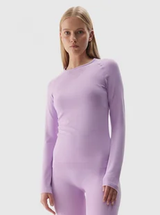 Damska bielizna termoaktywna (góra) 4F 4FWAW24USEAF152 - fioletowa - Koszulki sportowe damskie - miniaturka - grafika 1