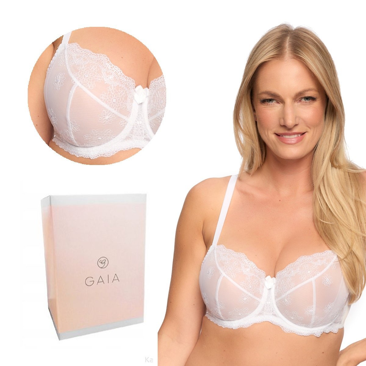 Biustonosz z haftem Soft Bianca 019 miękki biały 75C