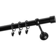 Karnisze - Karnisz DECASTYL Luna z kółkami pojedynczy 480 cm Czarny - miniaturka - grafika 1