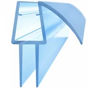 Uszczelki - 150 cm USZCZELKA DO KABINY PRYSZNICOWEJ DRZWI PARAWANU DOLNA OKAPNIK 4 5 6mm 150CM - miniaturka - grafika 1