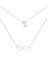 Naszyjniki - Srebrny naszyjnik z dużą nieskończonością - miniaturka - grafika 1