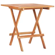 Stoły ogrodowe - Składany stolik bistro, 60x60x65 cm, lite drewno tekowe - miniaturka - grafika 1