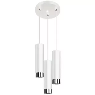 Lampex Hava lampa wisząca 3-punktowa biała/srebrna LPX0092/3P BIA - Lampy sufitowe - miniaturka - grafika 1