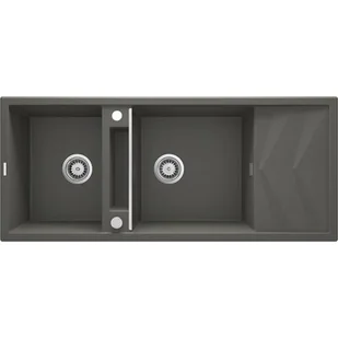 Deante Magnetic Zlewozmywak granitowy dwukomorowy 116x50 cm antracyt metalik ZRMT213 - Zlewozmywaki - miniaturka - grafika 1