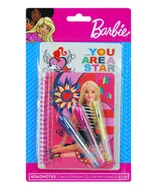 Notesy i bloczki - Kołonotes 60k + 3 długopisy żelowe + naklejki Barbie Majewski - miniaturka - grafika 1