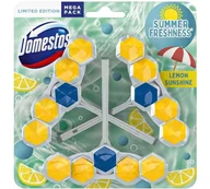 Środki do WC - Domestos WC 3x55g Lemon zawieszki zapach do toalety - miniaturka - grafika 1