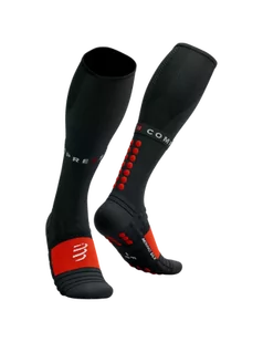 COMPRESSPORT Skarpety kompresyjne FULL SOCKS WINTER RUN red/black - Skarpetki sportowe męskie - miniaturka - grafika 1
