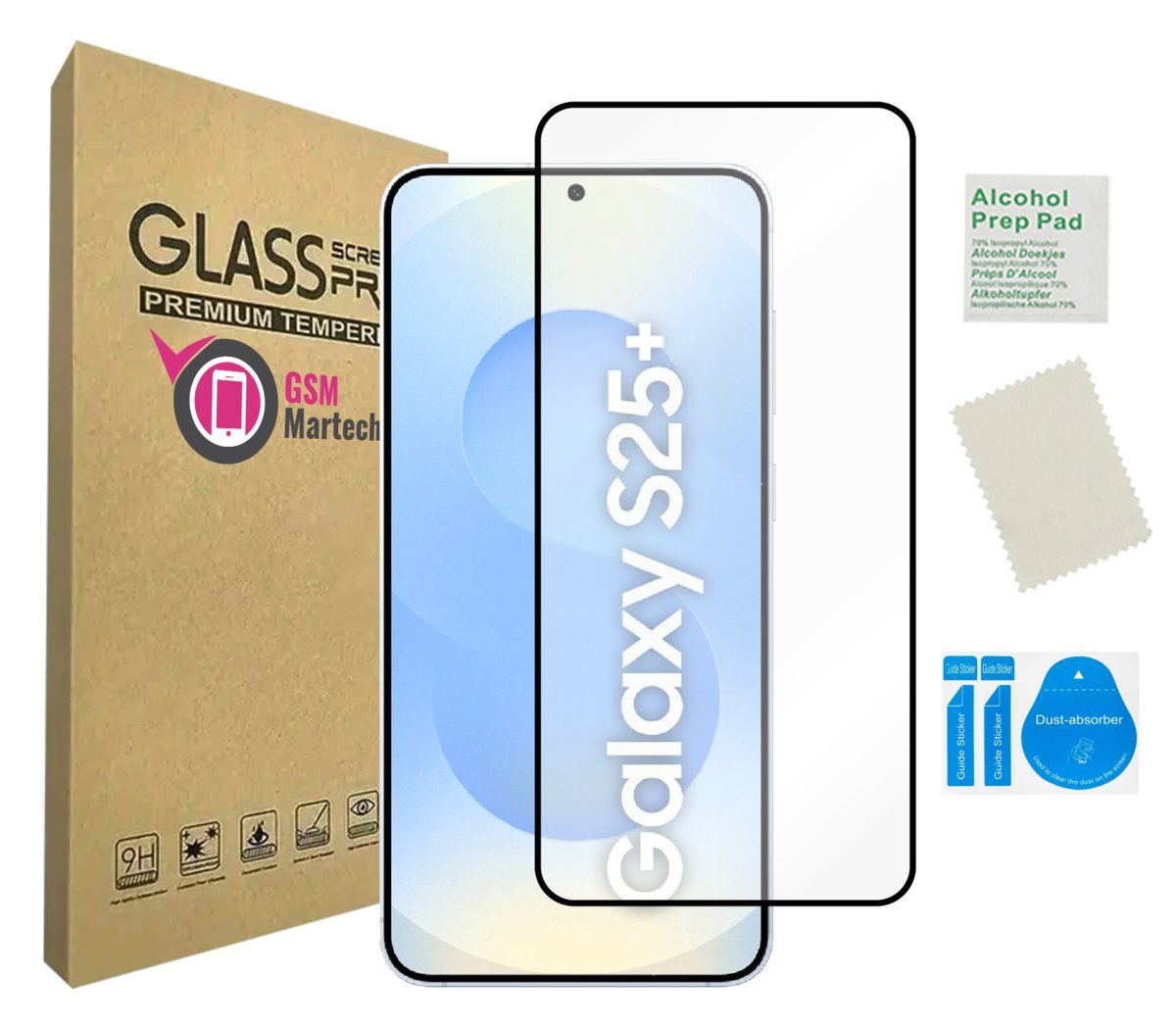 Szkło na cały ekran do SAMSUNG GALAXY S25 PLUS ochrona czarna ramka HD