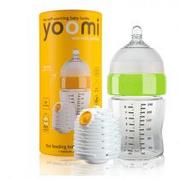 Butelki dla niemowląt - Yoomi Butelka Antykolkowa 240 ml ze Smoczkiem i Podgrzewaczem Zielona 5060233561728 - miniaturka - grafika 1