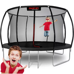 Trampolina ogrodowa dla dzieci Premium z siatką wewnętrzną Neo-Sport 374cm 12ft - Trampoliny - miniaturka - grafika 1