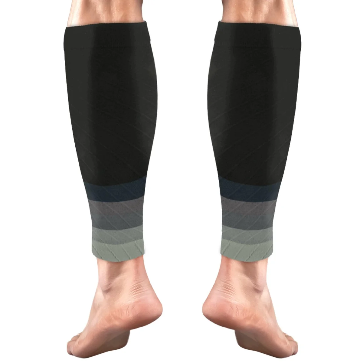 OPASKA KOMPRESYJNA NA GOLENIE CZARNY NYLON SPANDEX 15-21 MMHG ODDYCHAJĄCA