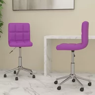 Krzesła - shumee shumee Obrotowe krzesła stołowe 2 szt. fioletowe sztuczna skóra - miniaturka - grafika 1