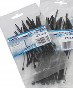 Inne mocowania - Opaski zaciskowe kablowe 4,8x370 mm 25 szt. czarne - miniaturka - grafika 1