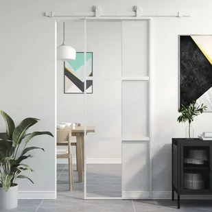 Drzwi przesuwne, złote, 76x205 cm, szkło hartowane i aluminium 8721012120389 - Drzwi wewnętrzne - miniaturka - grafika 1