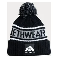Czapki damskie - Czapka Jethwear PomPom (2025) Czarny/SzaryOnesize - miniaturka - grafika 1