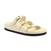 Klapki i japonki damskie - Birkenstock Skórzane klapki Florida D-Buckle | narrow fit - miniaturka - grafika 1