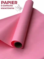 Folia, papier śniadaniowy, serwetki - Papier florystyczna do pakowania satynowa 50cmX9m Różowy - miniaturka - grafika 1