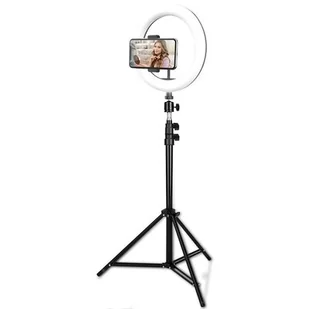 Media-Tech Lampa pierścieniowa  Lampa pierścieniowa ze statywem Media-Tech TOWER RINGLIGHT MT5541 MT5541 - Lampy studyjne - miniaturka - grafika 1