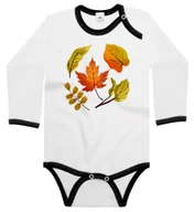 Body dla niemowląt - Body dziecięce Zielone Czerwone Brązowe Liście Klonu Akacji Lipy 74/80 - miniaturka - grafika 1