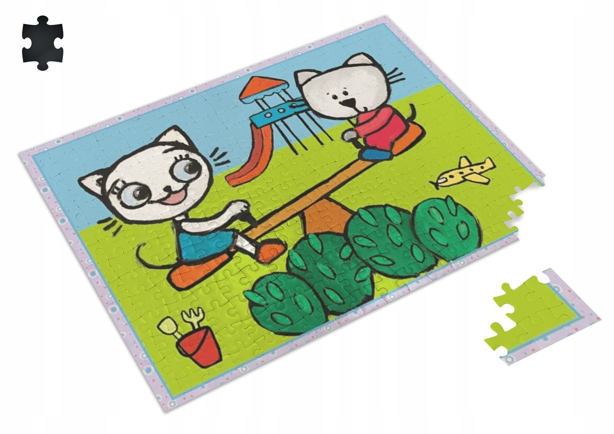 Puzzle KICIA KOCIA KOTEK BAJKA PREZENT A3 252 el z Nadrukiem + IMIĘ Pudełko