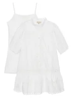 Sukienki i spódniczki dla dziewczynek - TWINSET Sukienka letnia 251GJ2410 Biały Regular Fit - miniaturka - grafika 1