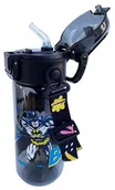 Bidony dla dzieci - BUTELKA na wodę BATMAN BIDON dla chłopca dziecka z ustnikiem BLOKADA 450ml - miniaturka - grafika 1