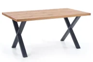 Stoły - Rozkładany industrialny stół do salonu Calina - dąb - miniaturka - grafika 1