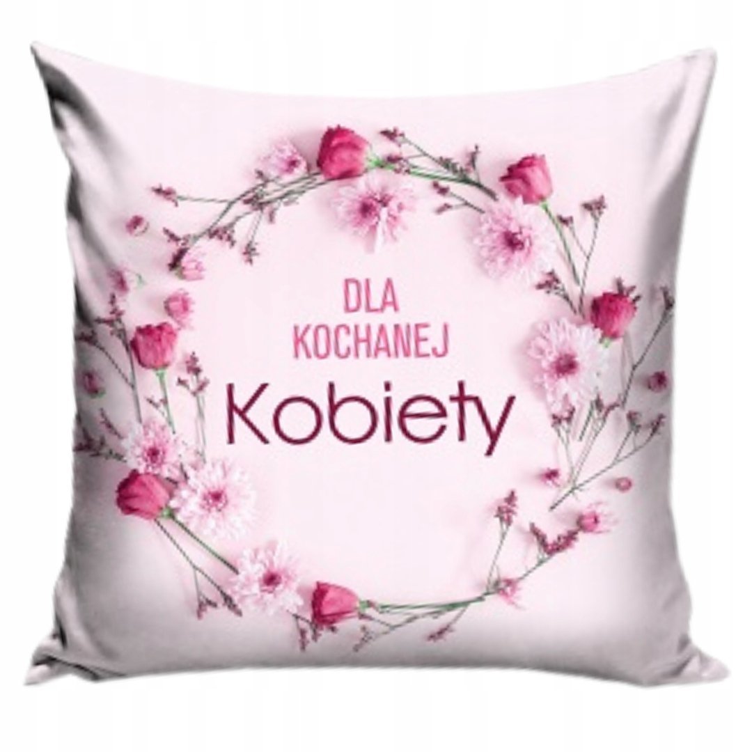 Poszewka Dla Kochanej Kobiety Kwiatowy Motyw Dekoracyjna Prezent