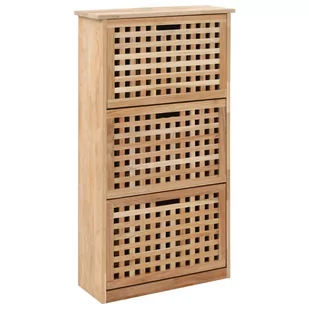 vidaXL Szafka na buty, 55x20x104 cm, lite drewno orzecha włoskiego - Szafki na buty - miniaturka - grafika 1