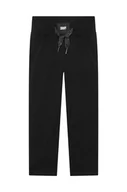 Spodnie i spodenki dla dziewczynek - Dkny spodnie dresowe bawełniane dziecięce kolor czarny gładkie - DKNY - miniaturka - grafika 1