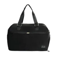 Torby męskie - Materiałowa Torba Podróżna Solier Sm04 Vea Black - miniaturka - grafika 1