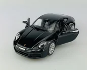 Samochody i pojazdy dla dzieci - Welly Porsche 911 Carrera 4S Czarny 1:34 Samochód Nowy Metalowy Model - miniaturka - grafika 1