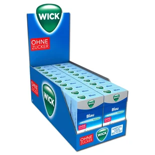 WICK Blau pastylki do ssania z mentolem bez cukru 20x46g - Cukierki - miniaturka - grafika 1