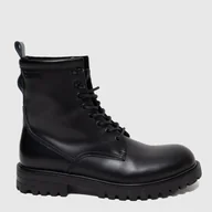 Botki męskie - Glany męskie skórzane Big Star OO174392 44 Czarne (5900714817572). Buty męskie za kostkę - miniaturka - grafika 1