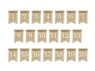 Sylwester - Jutowe numery na stół - 20 szt. - miniaturka - grafika 1