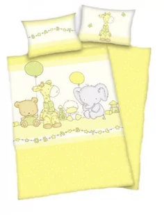 Miś Słoń Zoo Zwierzęta Pościel Do Łóżeczka 90X120 - Pościel dla dzieci - miniaturka - grafika 1