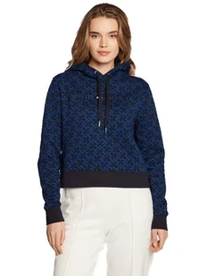 Tommy Hilfiger Ocieplana Bluza Damska Z Kapturem Reg Ao Monogram Hoodie Granatowa Ww0Ww37437 0Gy Xs - Bluzy damskie - miniaturka - grafika 1