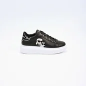 Sneakersy damskie - Damskie Sneakersy KARL LAGERFELD KAPRI TWIN NFT LO LACE KL62524T-000 – Czarny - miniaturka - grafika 1
