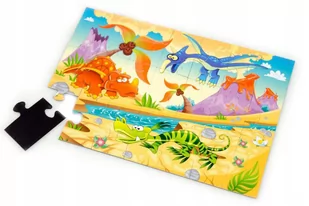 Puzzle magnetyczne - DINOZAURY - 21 elementów - Puzzle - miniaturka - grafika 1